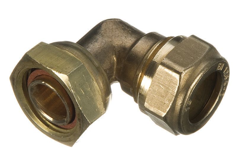 Image of Primaflow Brass Compression Bent Tap Connector - 1/2in X 15mm