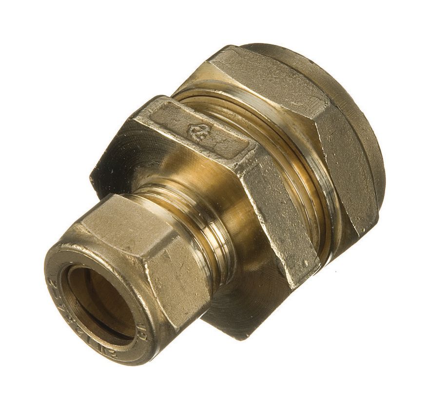 Image of Primaflow Brass Compression Reducer Coupling - 22 X 15mm