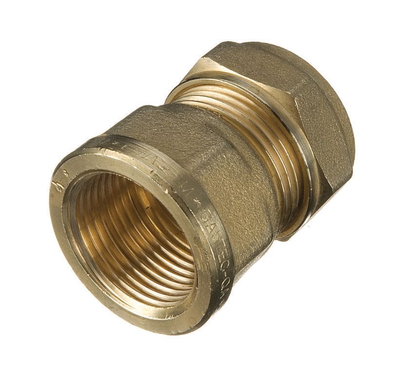 Image of Primaflow Brass Female Iron Straight Coupling - 3/4in X 22mm