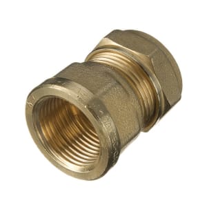 Primaflow Brass Female Iron Straight Coupling - 3/4in X 22mm