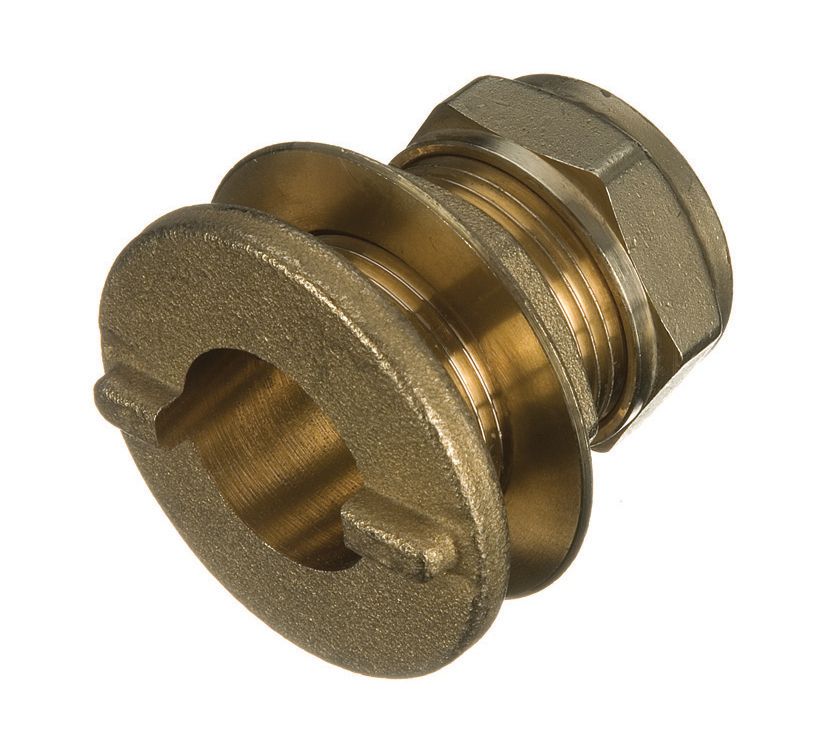 Image of Primaflow Brass Compression Flang Tank Connector - 22mm