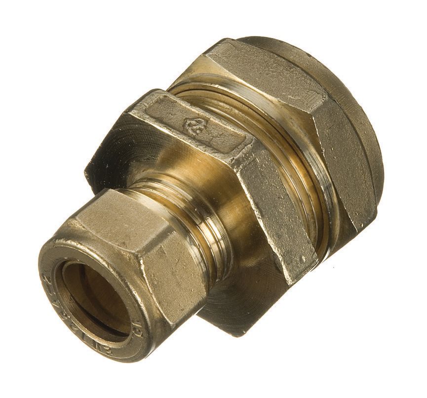 Image of Primaflow Brass Compression Reducer Coupling - 15 X 10mm Pack Of 2