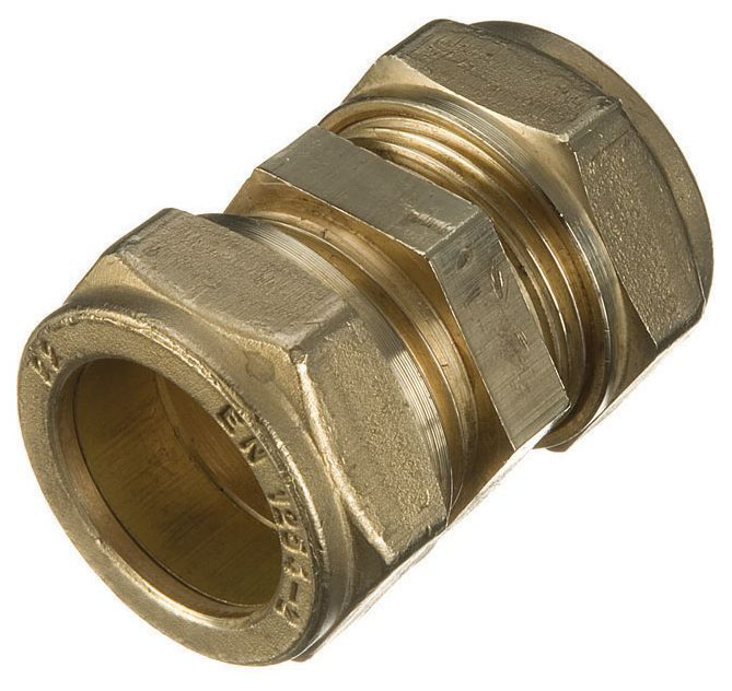 Primaflow Brass Compression Straight Coupling - 8mm