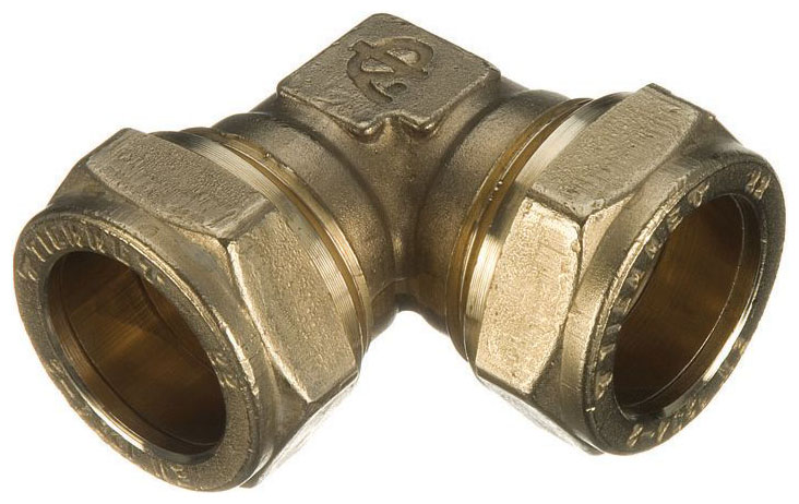 Primaflow Brass Microbore Compression Elbow - 8mm