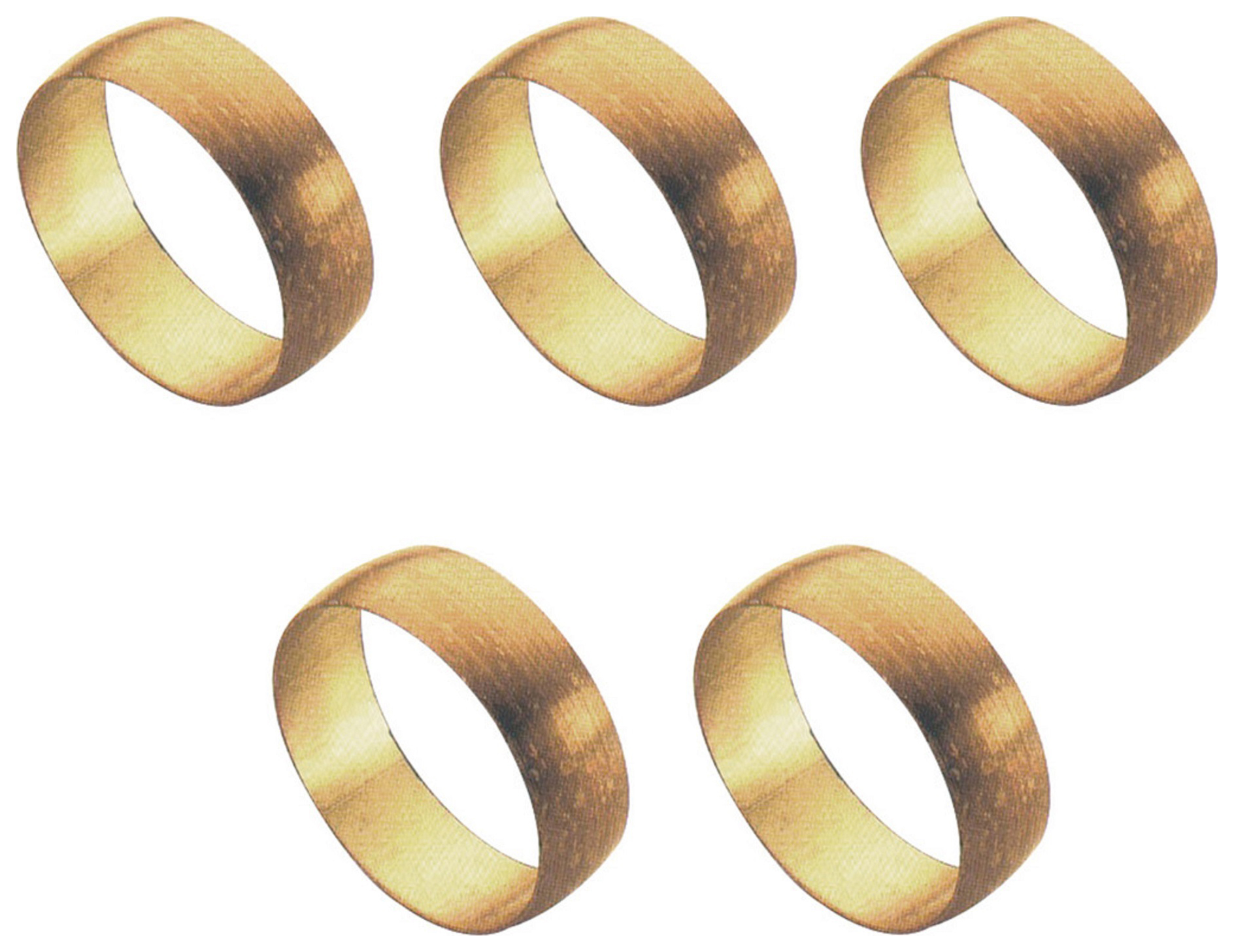 Image of Primaflow Brass Microbore Compression Olive Ring - 8mm Pack Of 5