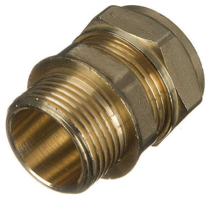 Primaflow Brass Male Iron Straight Coupling - 22mm