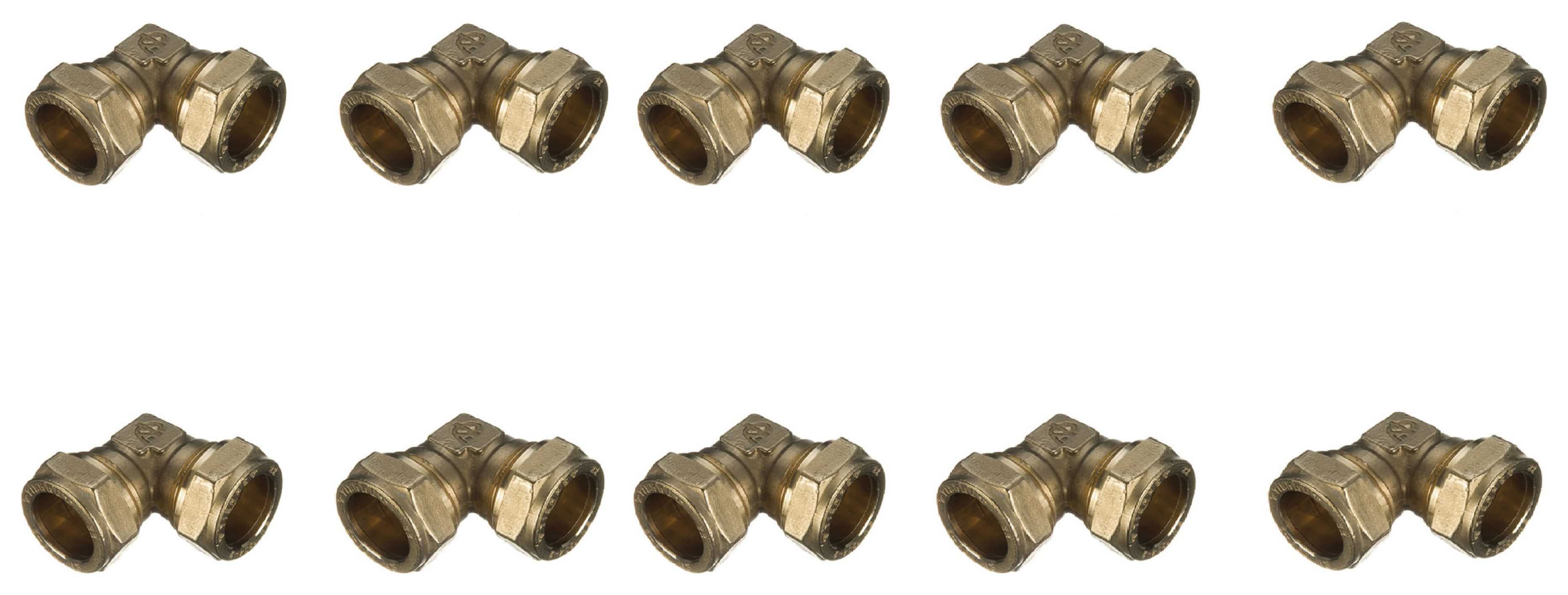 Primaflow Brass Compression Elbow - 15mm Pack Of 10