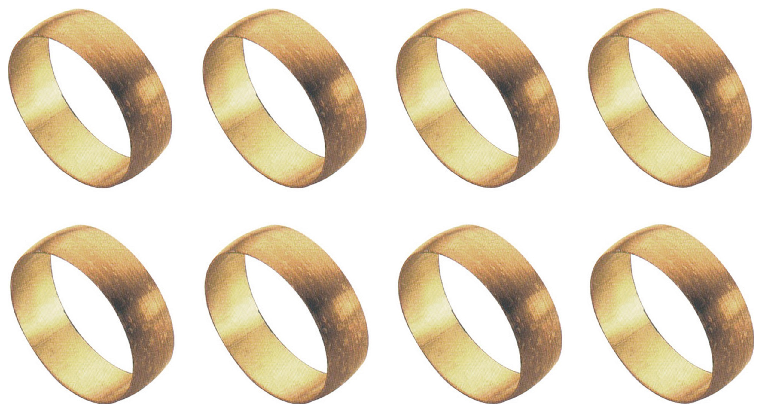Primaflow Brass Compression Olive Ring 15mm - Pack of 8