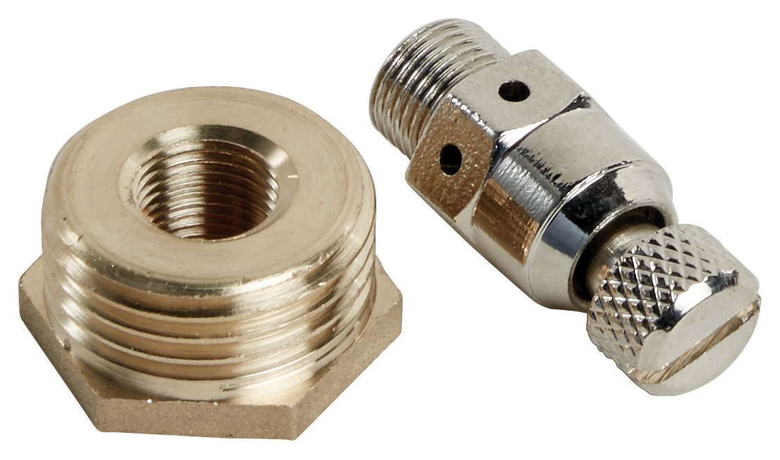 Primaflow Auto Air Vent 3.175mm + 15mm Bush -  Brass/Chrome