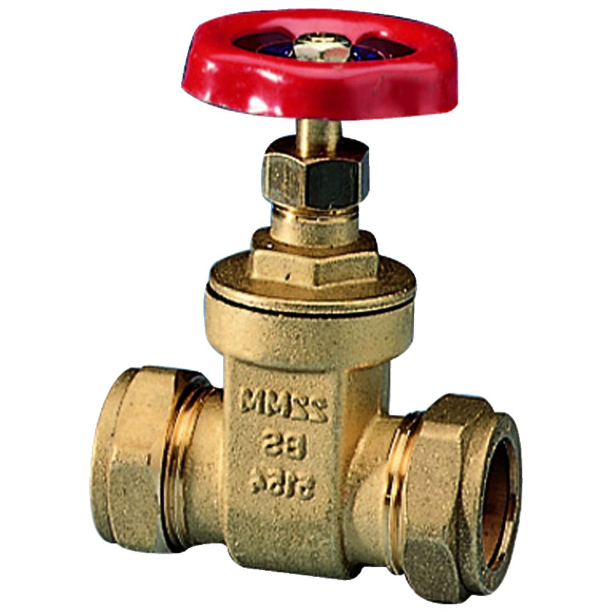 Primaflow Brass Fullway Compression Gate Valve - 22mm