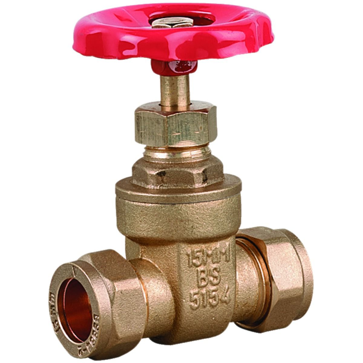 Primaflow Brass Fullway Compression Gate Valve - 15mm