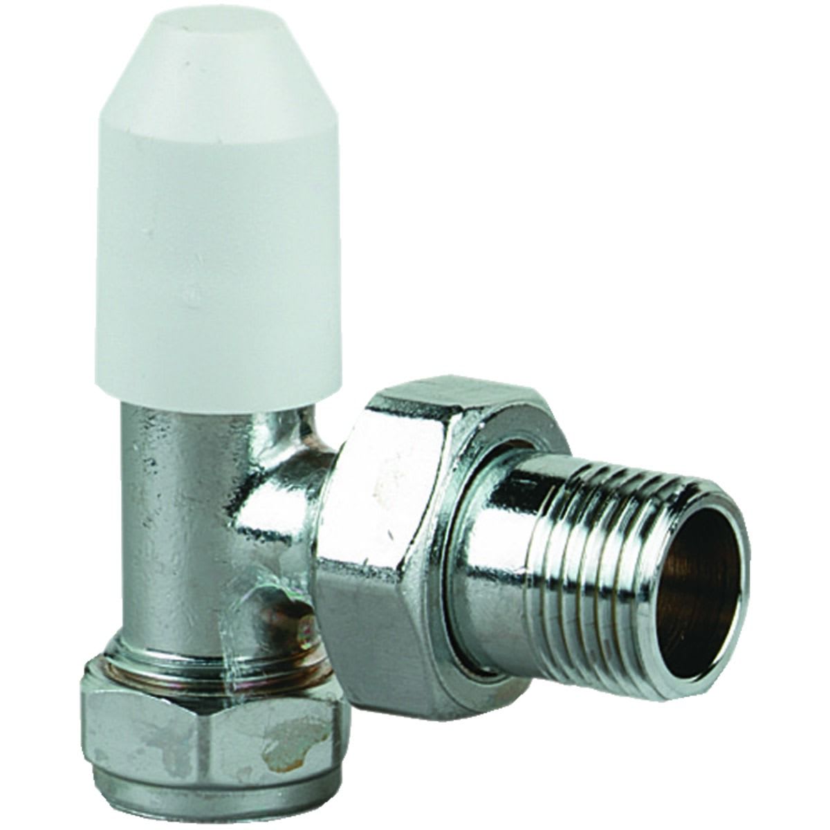 Primaflow 15mm Thermostatic Radiator Valve Lockshield White Wickes