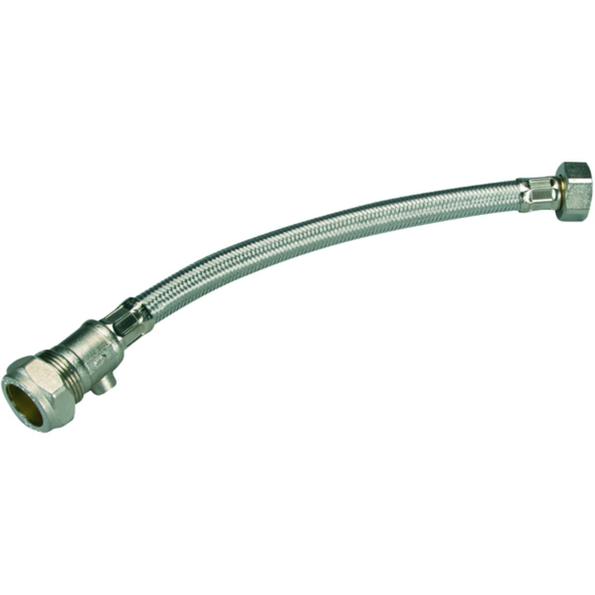 Image of Primaflow Flexible Tap Connector With Isolating Valve - 22 X 19 X 300mm