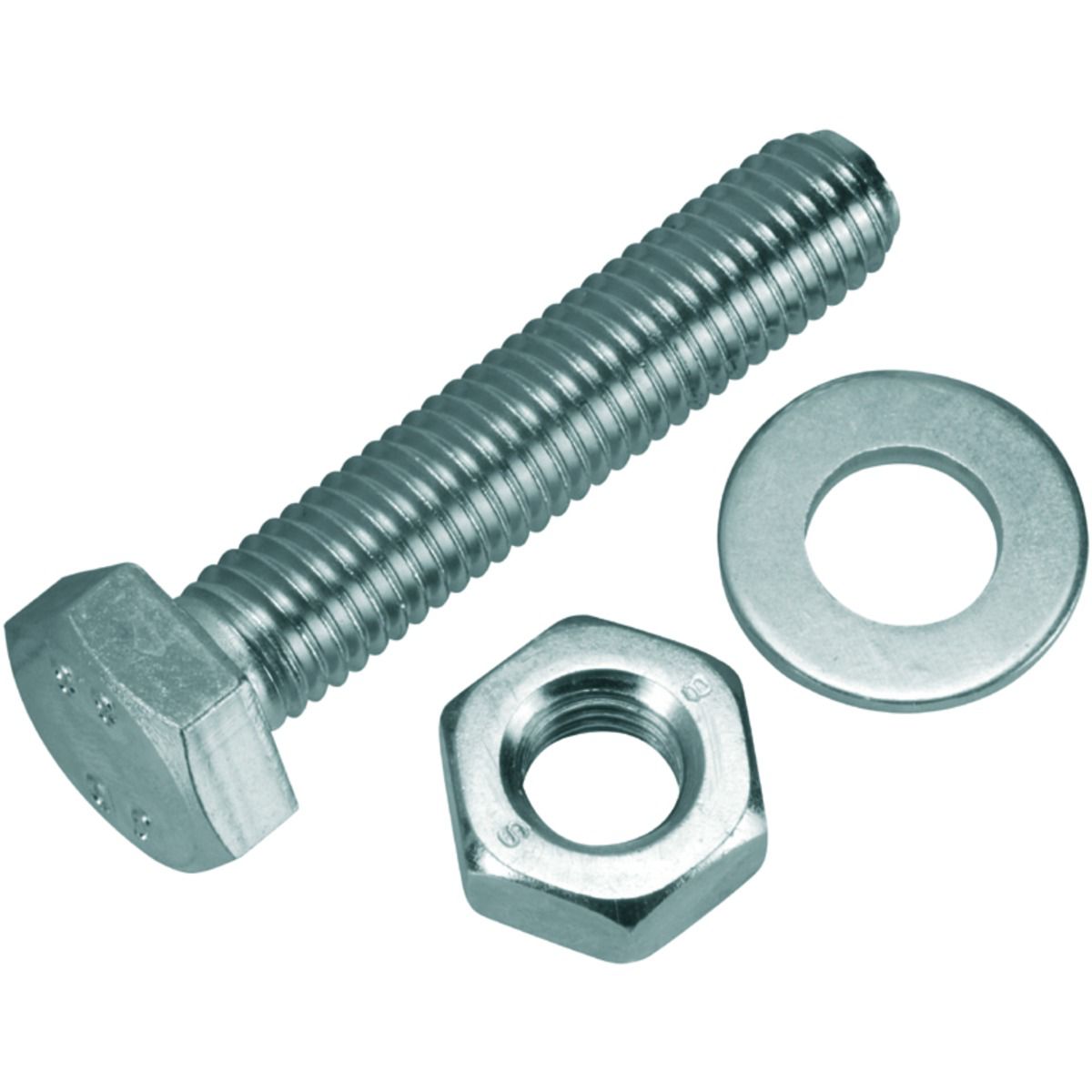 Wickes Hexagonal Set Screws - M10 x 50mm - Pack of 4