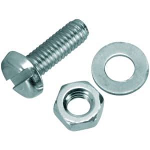 Wickes Machine Screws With Nut & Washer - M4 x 12mm Pack of 10