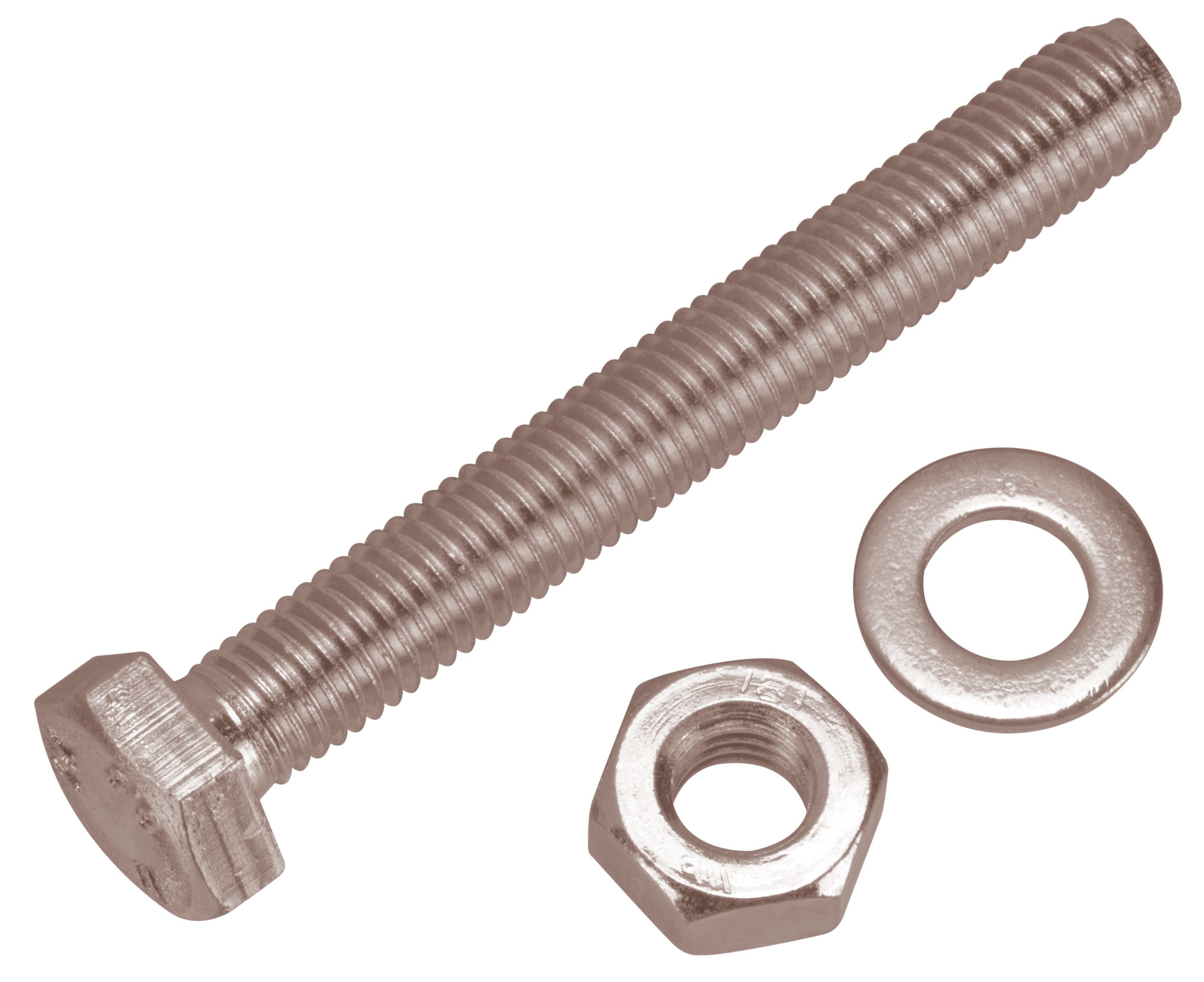 Wickes Hexagonal Set Screws - M10 x 100mm - Pack of 4