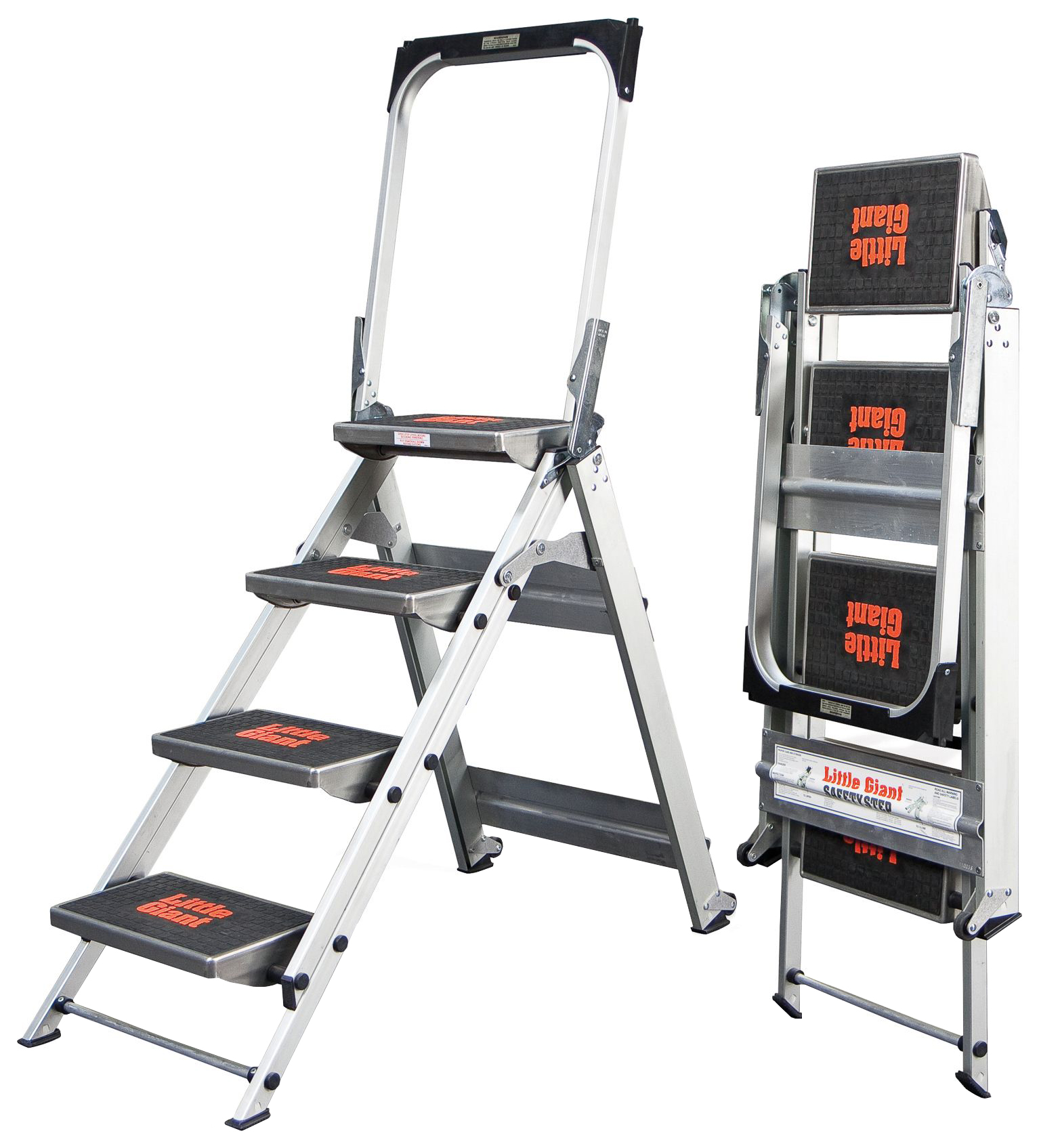 Image of Tb Davies Little Giant Safety 4 Tread Aluminium Stepladder