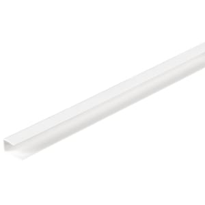 Wickes PVCu End Strip - White 23mm x12mm x2.5m