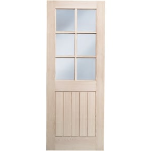 Wickes Geneva Glazed Oak Cottage 5 Panel Internal Door