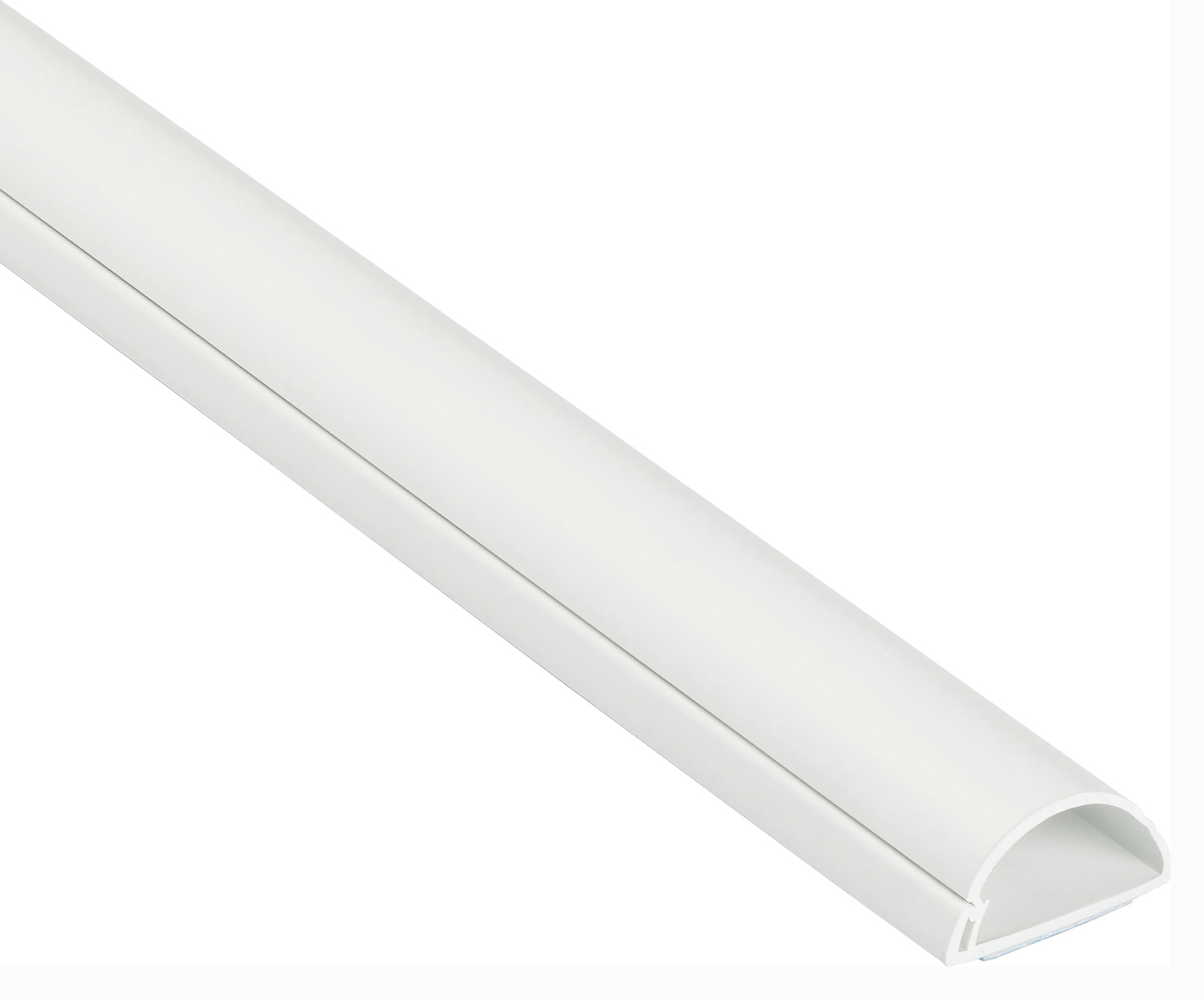 Image of D-Line Self-Adhesive 1/2 Circle Decorative White Mini-Trunking - 30 x 15 x 2000mm