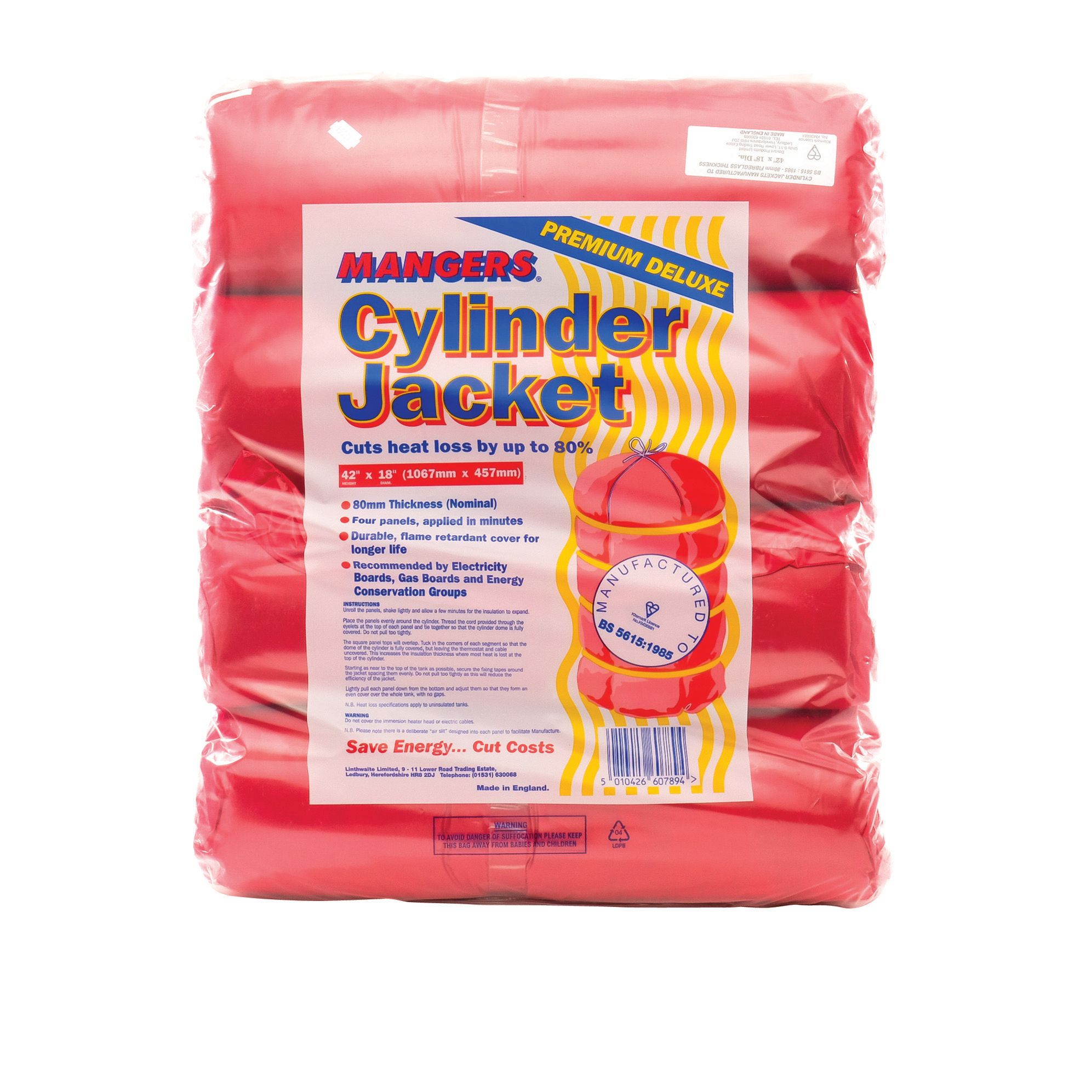 Image of Wickes British Standard Hot Water Cylinder Jacket - 457 x 1066mm