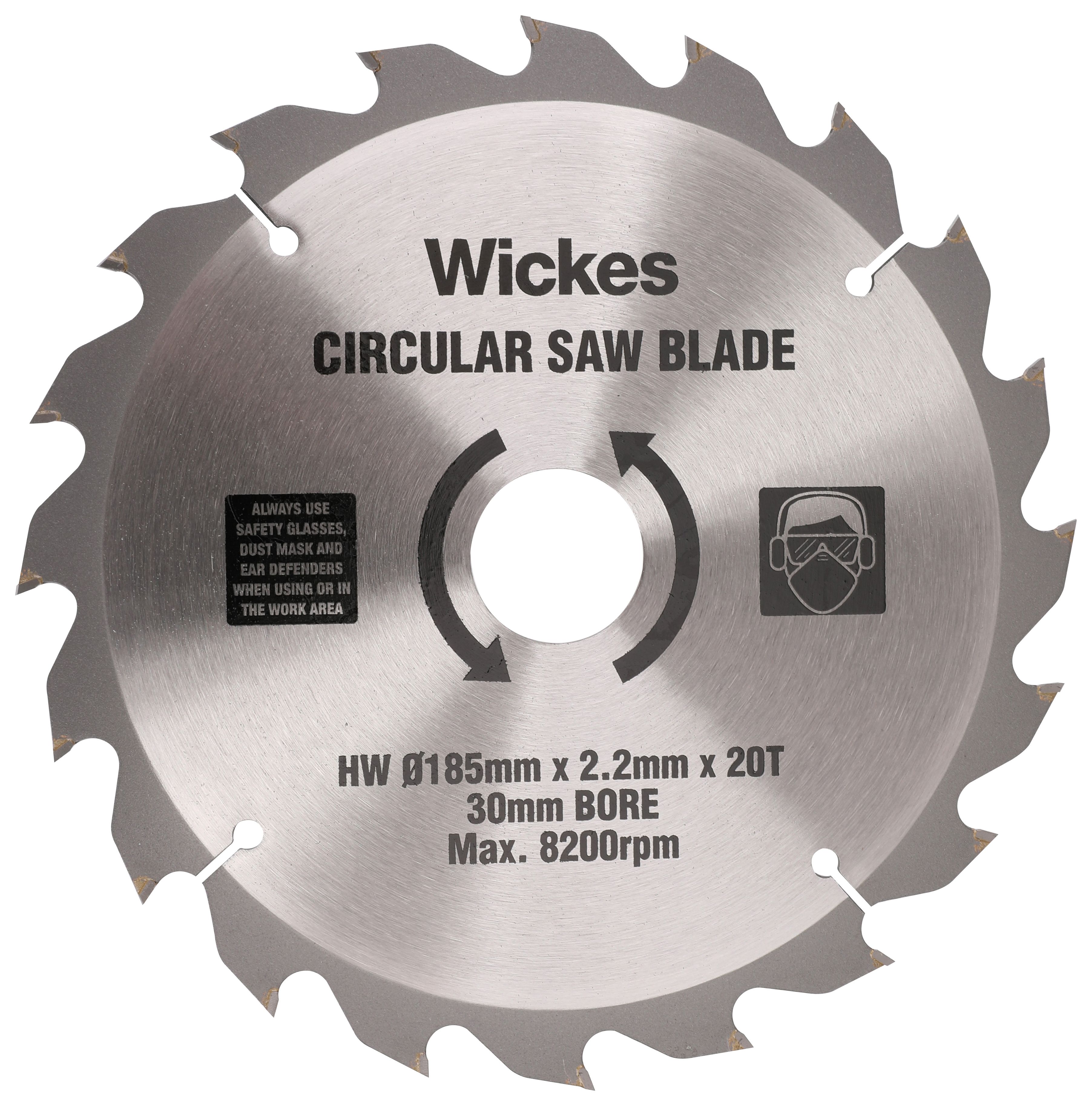 Wickes 20 Teeth Medium Cut Circular Saw Blade - 185 x 30mm