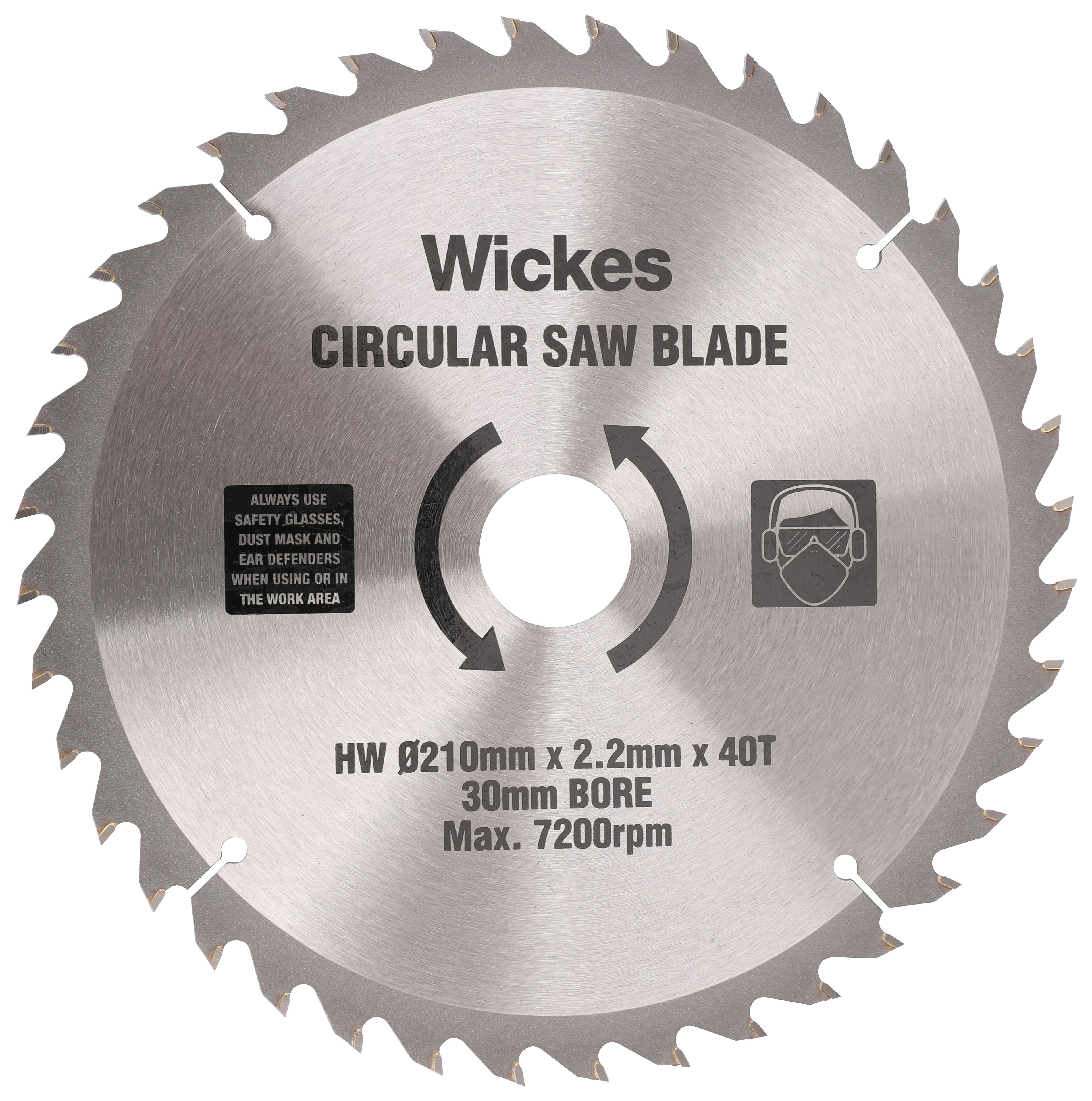 Wickes 40 Teeth Medium Cut Circular Saw Blade - 210 x 30mm