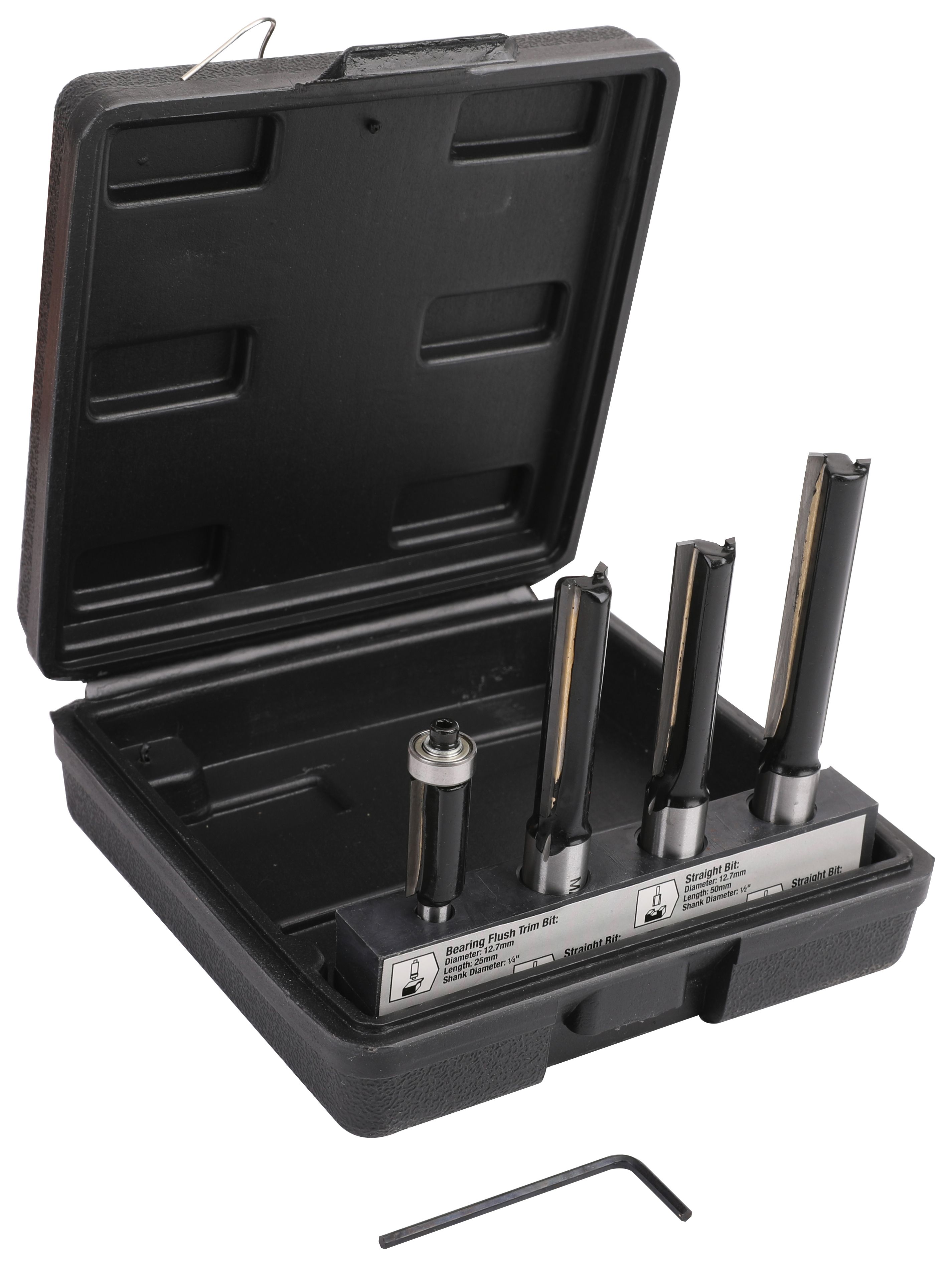 Image of Wickes 4 Piece 1/2 inch Kitchen Worktop Router Bit Set