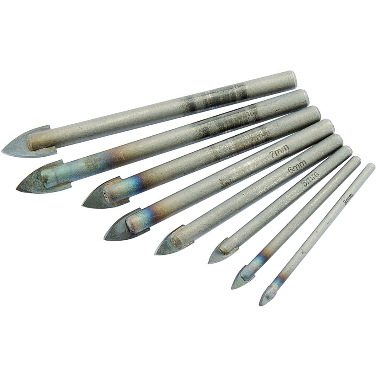 Wickes 8 Piece Glass & Tile Drill Bit Set