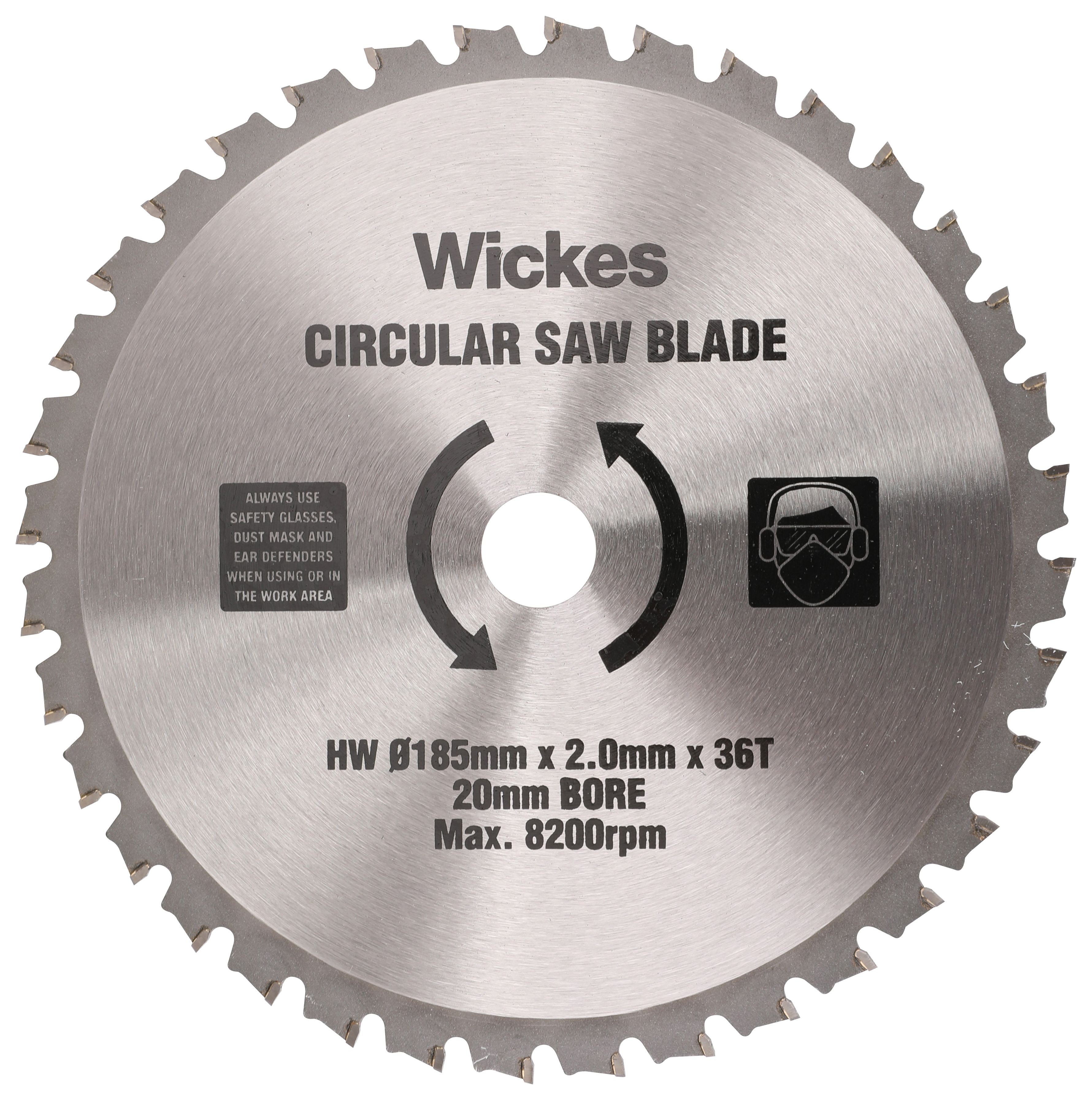 Image of Wickes 36 Teeth Universal Wood Circular Saw Blade - 185 X 20mm