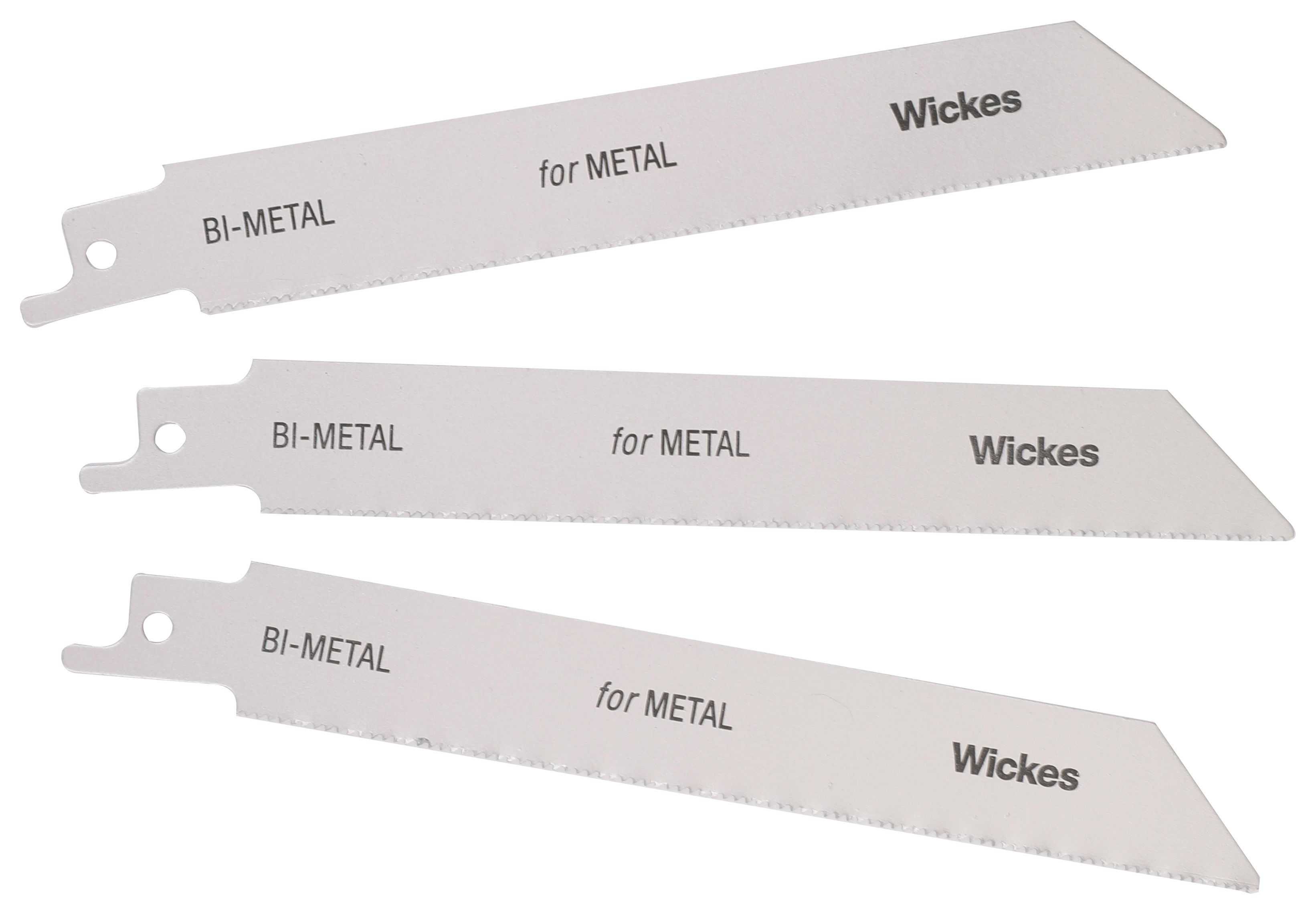 Wickes Reciprocating Saw Blades for Metal 150mm - Pack of 3