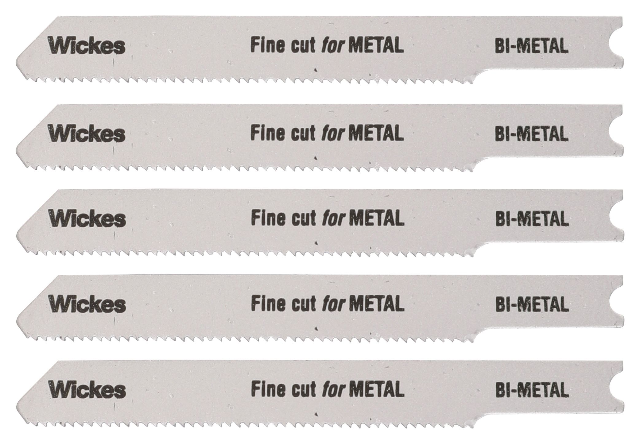 Image of Wickes Universal Shank Fine Cut Jigsaw Blade For Metal - Pack Of 5