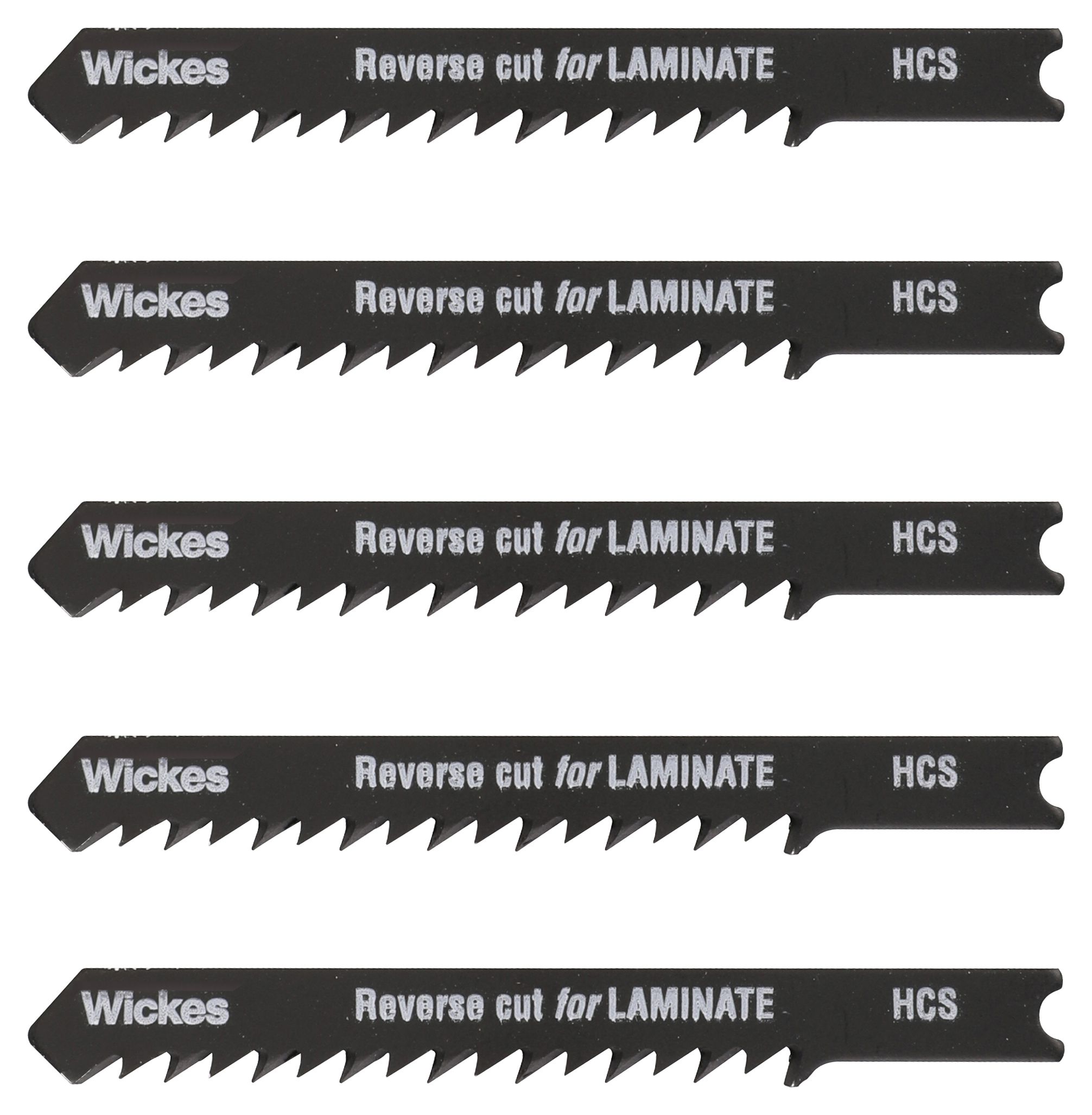 Wickes U Shank Medium Cut Jigsaw Blade for Laminate - Pack of 5