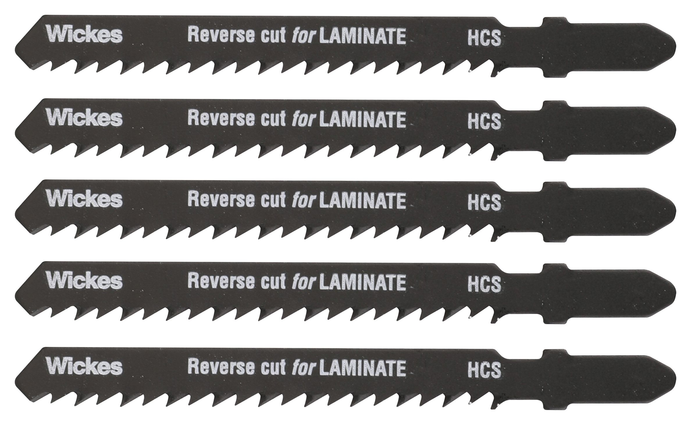 Image of Wickes T-Bar Shank Medium Cut Jigsaw Blade for Laminate - Pack of 5