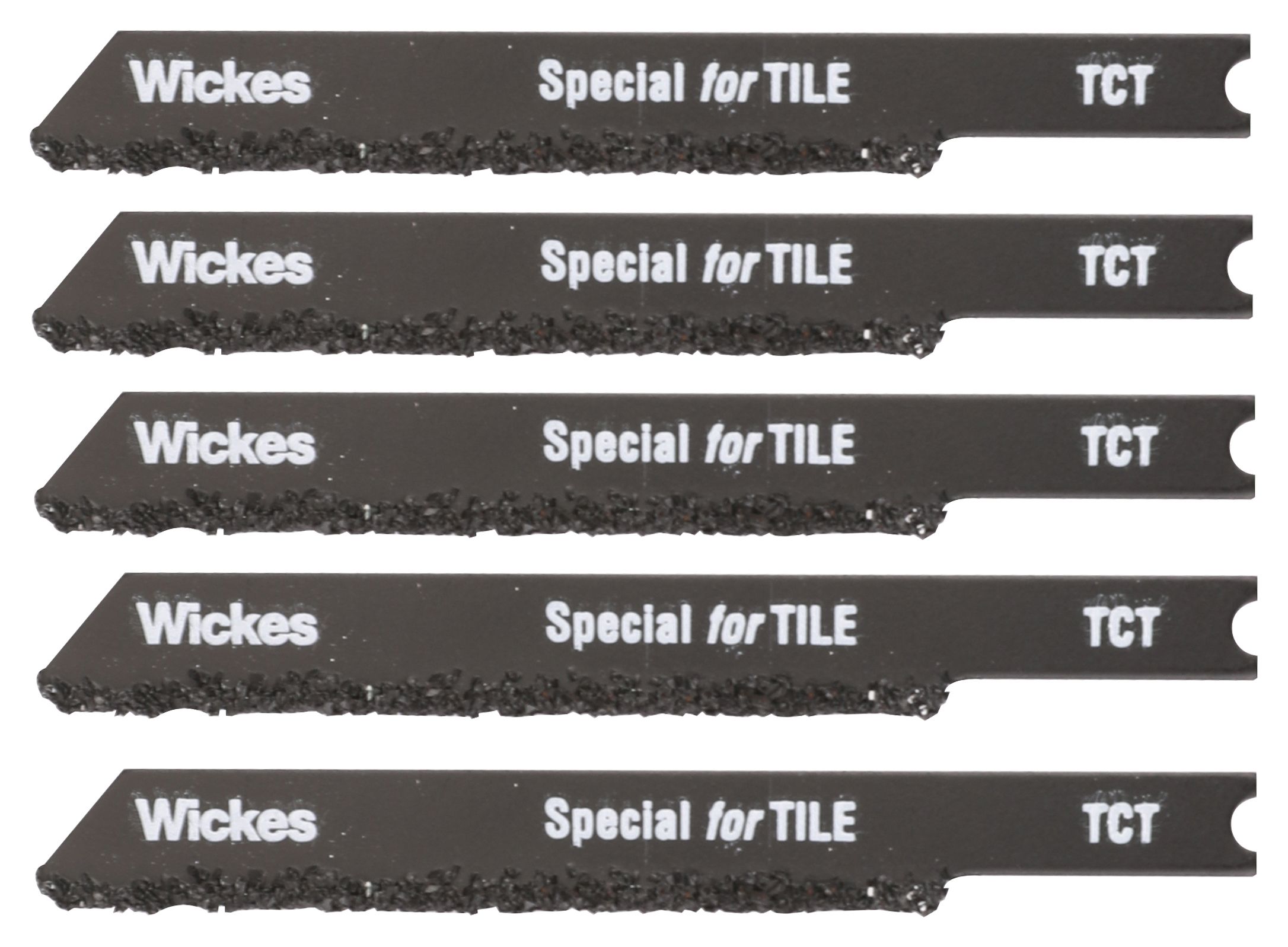 Image of Wickes Universal Shank Tungsten Carbide Jigsaw Blade For Tile - Pack Of 5