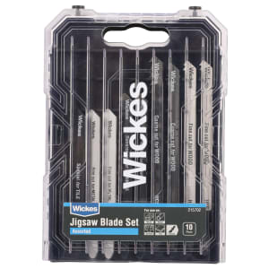 Wickes Assorted Cuts T Shank Jigsaw Blade - Pack of 10