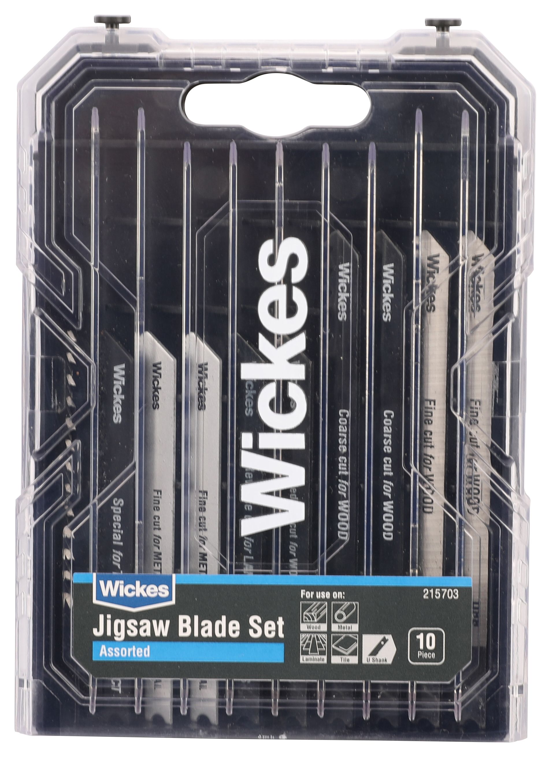 Wickes Assorted Universal Shank Jigsaw Blade - Pack Of 10