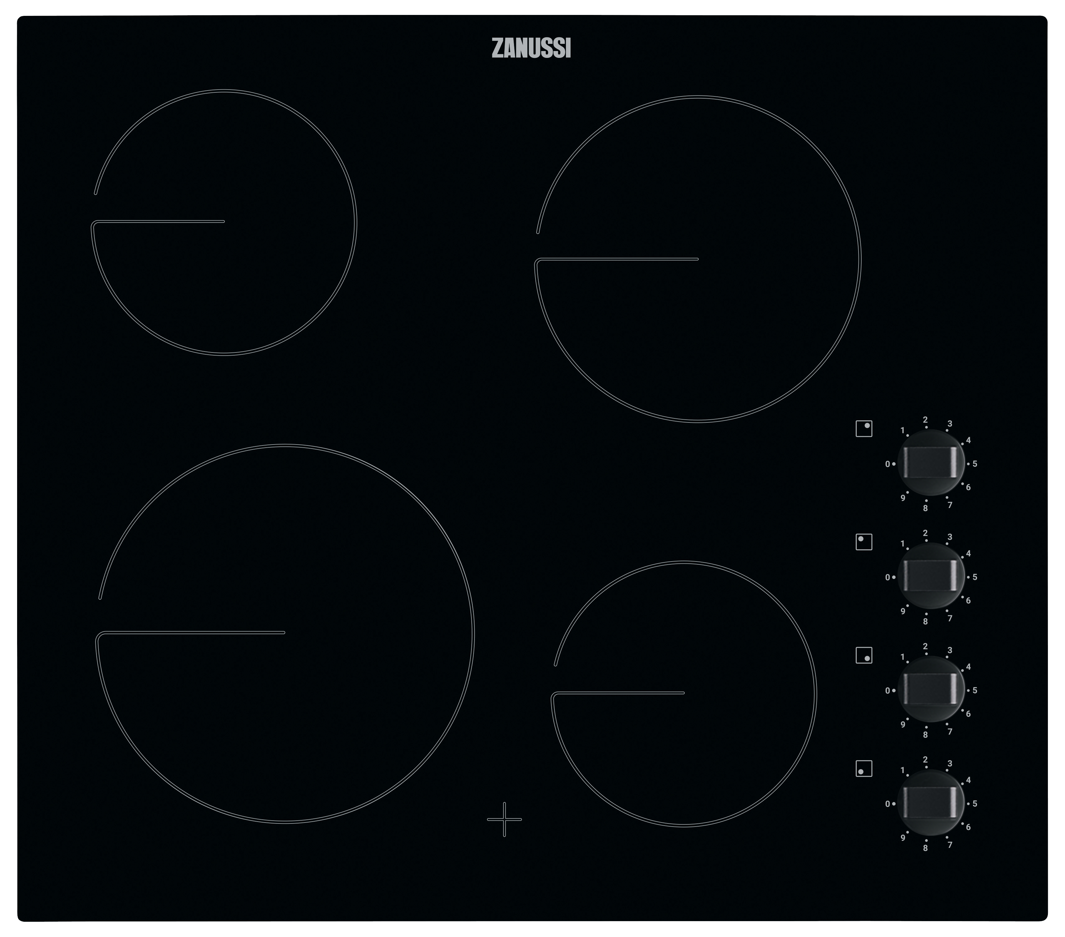 Zanussi ZHRN640K 59cm Ceramic Hob - Black