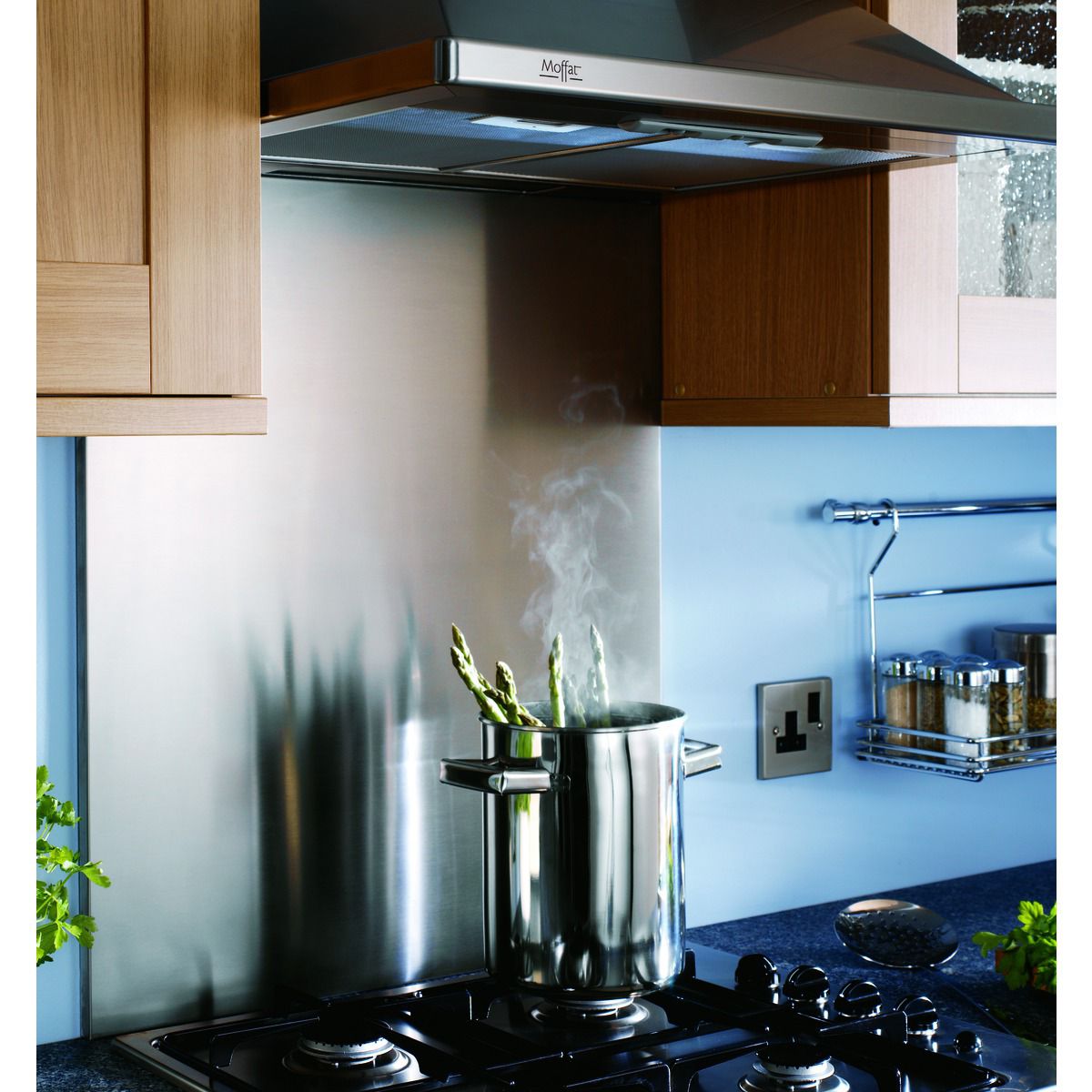 Wickes Stainless Steel Splashback - 598 x 699 x 15mm