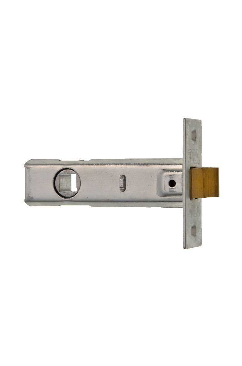 Image of Wickes CE Bolt Through Tubular Door Latch - Satin Nickel 76mm