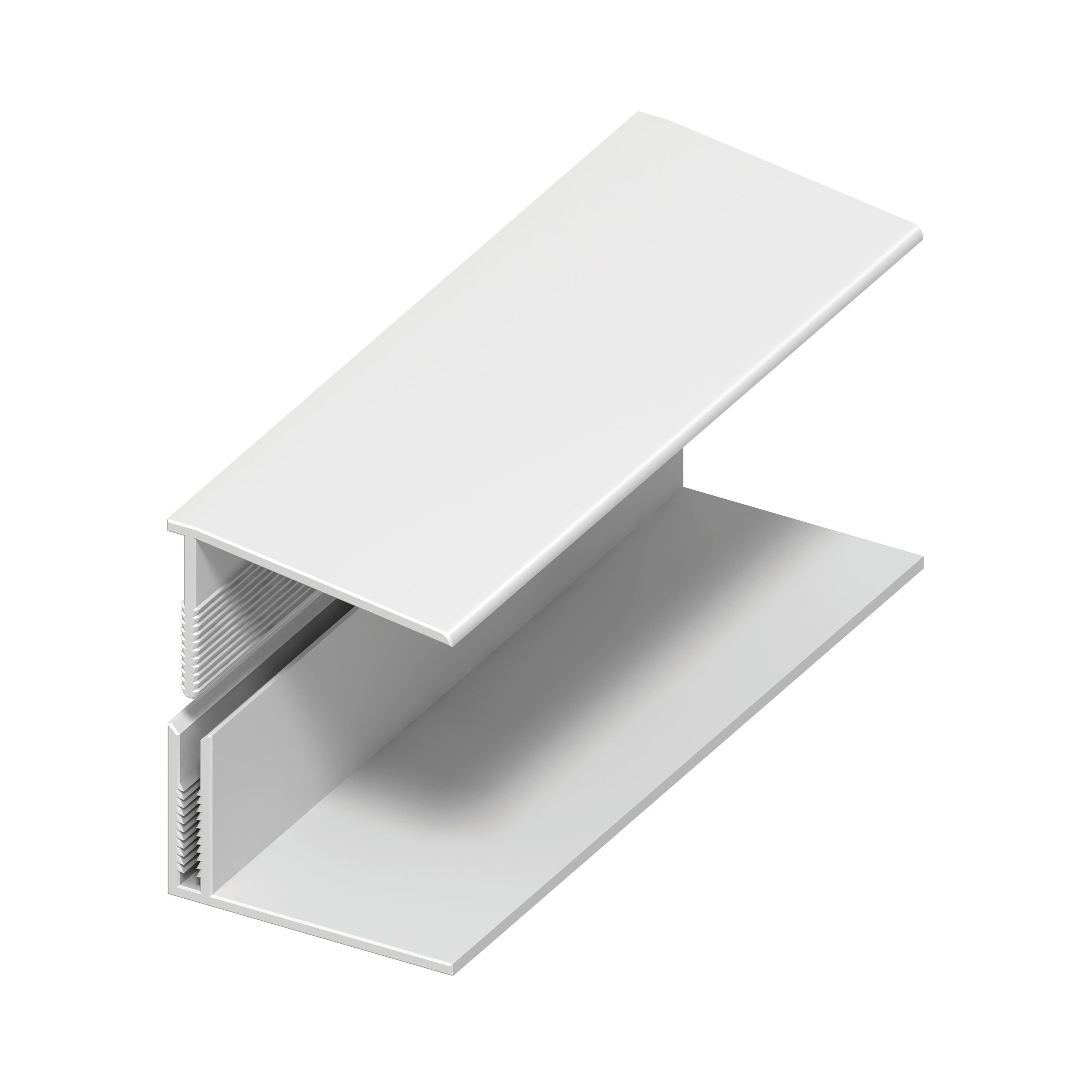 Wickes White PVCu Top/Vertical Edge Cladding Trim - 2500mm