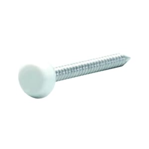 Image of Wickes PVCu White Fascia 50mm Fixing Nails - Pack of 50