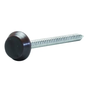 Wickes PVCu Rosewood Soffit Fixings Pins 30mm Pack 100