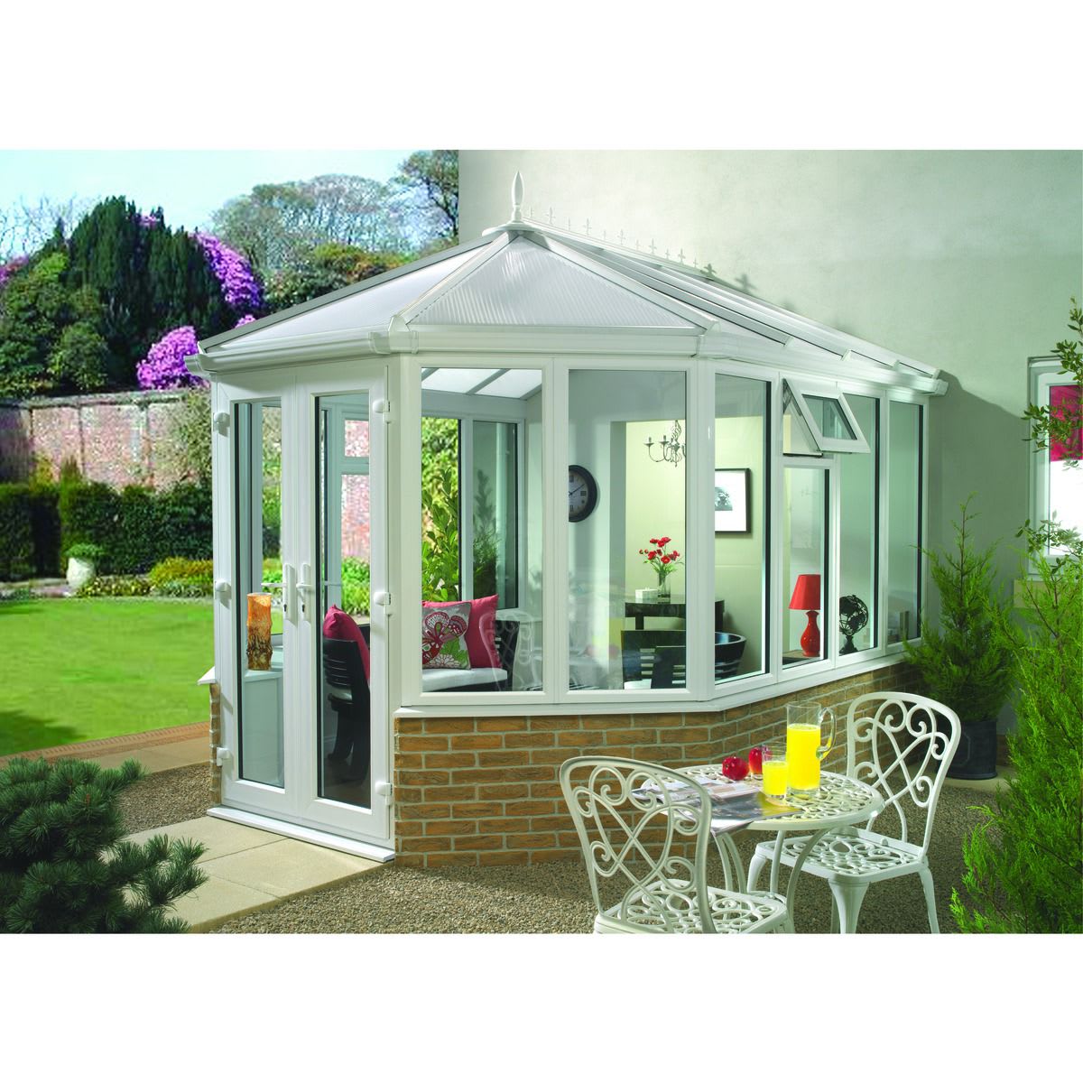 Offer Wickes Wickes Victorian Dwarf Wall White Conservatory