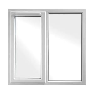 Euramax uPVC White Left Side Hung & Fixed Lite Casement Window - 1190 x 1010mm