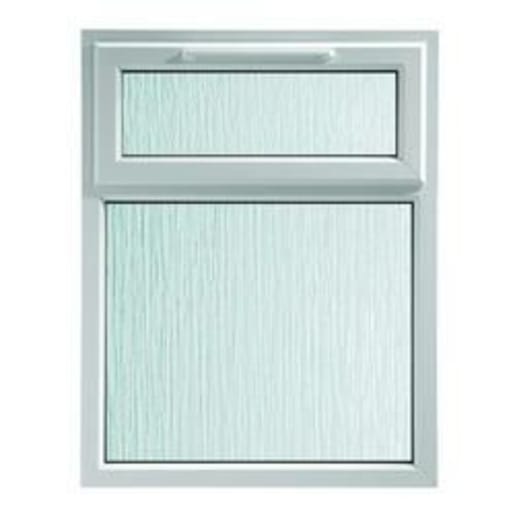 Euramax uPVC White Top Hung Obscure Glass Casement