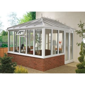 Wickes Edwardian Wall White Conservatory - 13 x 17ft