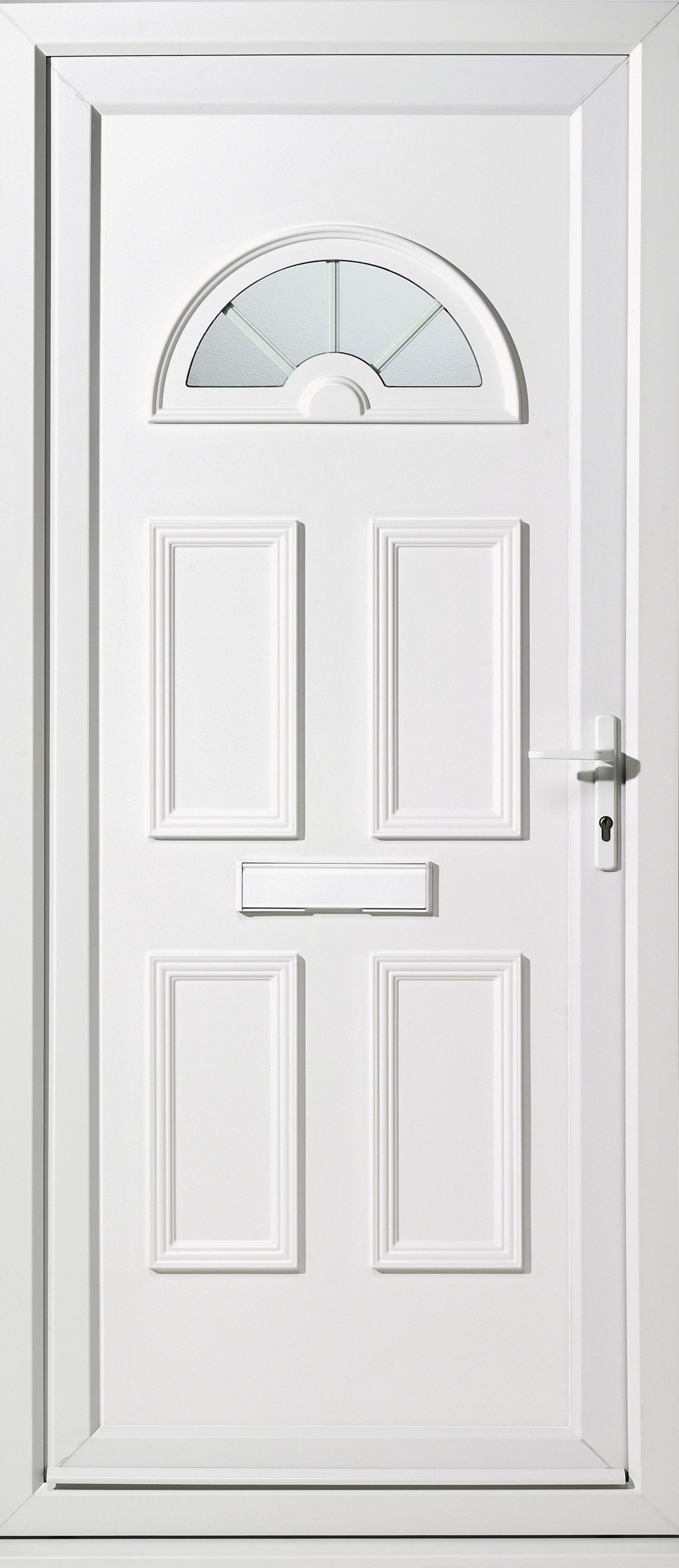 Euramax Carolina Left Hand Hung Pre-hung uPVC White Front Door Set - 2085 x 920mm