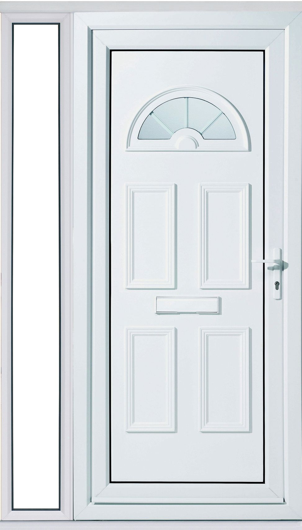 Image of Euramax Carolina 1 Sidelight Left Hand Hung uPVC White Door Set - 2085 x 1220mm