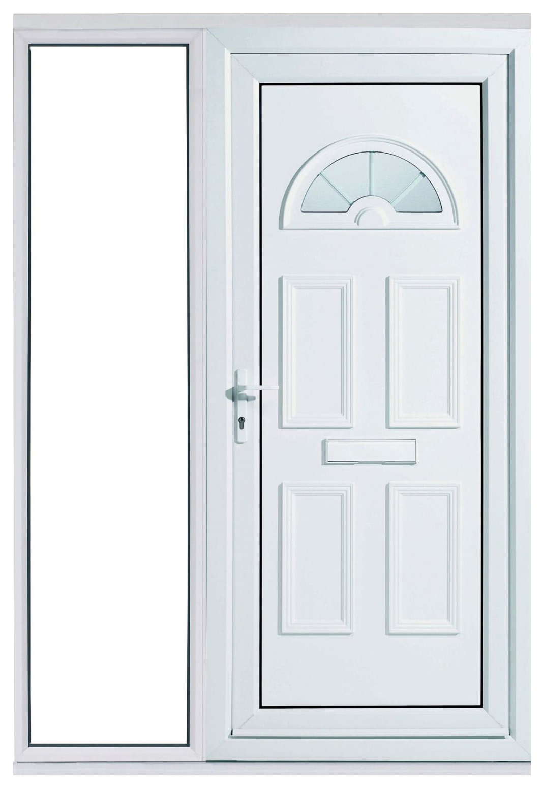Euramax Carolina 1 Sidelight Right Hand Hung uPVC White Door Set - 2085 x 1520mm